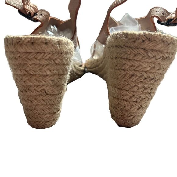Bettye Muller Wedge Sandals Womens 10M Tan Venus Espadrille Strappy Shoes - Picture 4 of 6